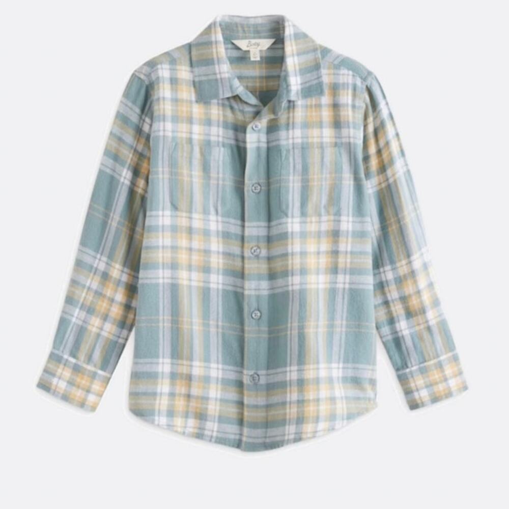 NWT NEW MARKET & SPRUCE The Cozy Flannel Plaid Button Down Little Kid Boy Sz XS